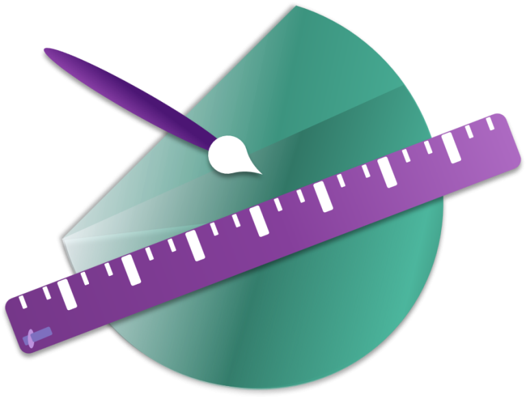Ein Zirkel und Lineal auf einem grünen Hintergrund als Logokonzept. Erstellt durch Remarkly